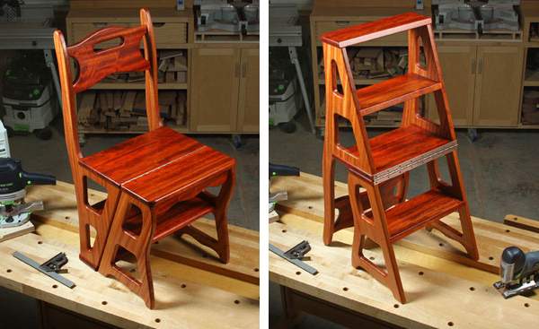 Building a Convertible Chair into a Small Ladder