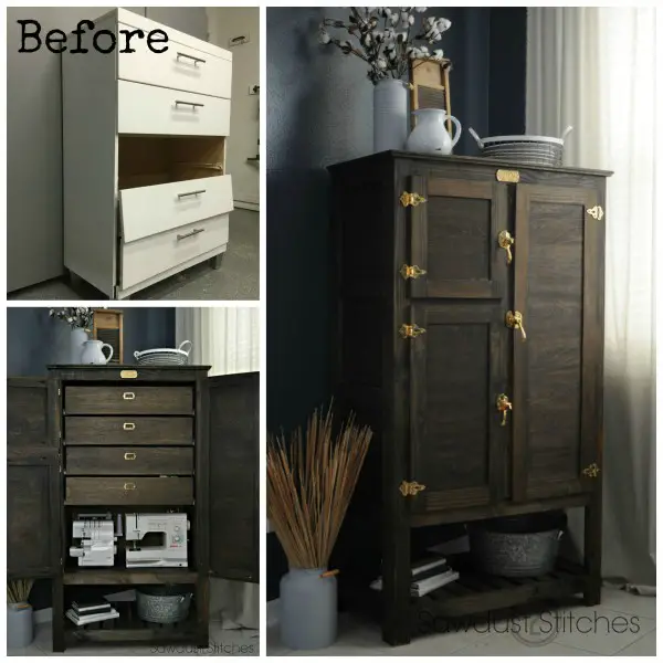Build a Old Fashion Cabinet From Broken Dresser Project