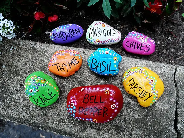 Homemade Painted Rock Garden Markers Project