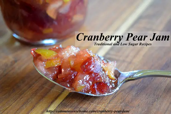 Canning Jam Of Cranberry And Pear Recipe