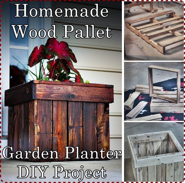 Homemade Wood Pallet Garden Planter DIY Project
