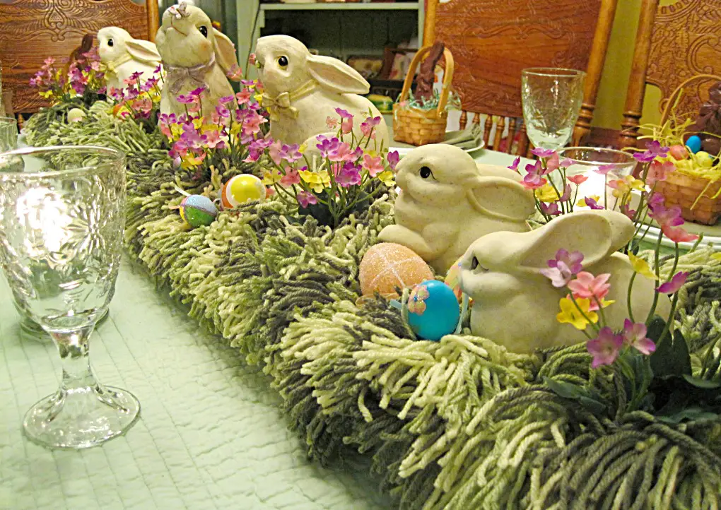 How To Make Grass For Easter Decor From Yarn