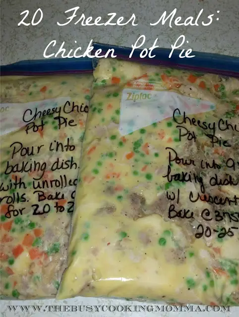 Frugal Chicken Pot Pie Freezer Meal Recipe