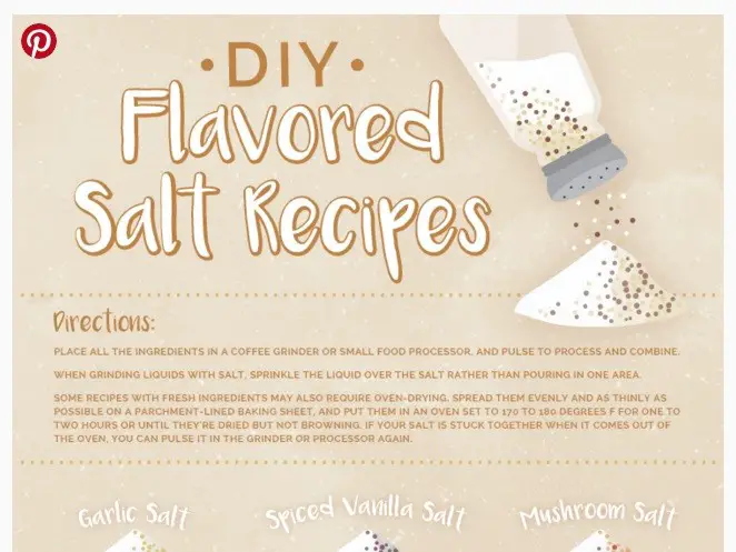 Make Homemade Gourmet Specialty Flavored Salt Recipes 