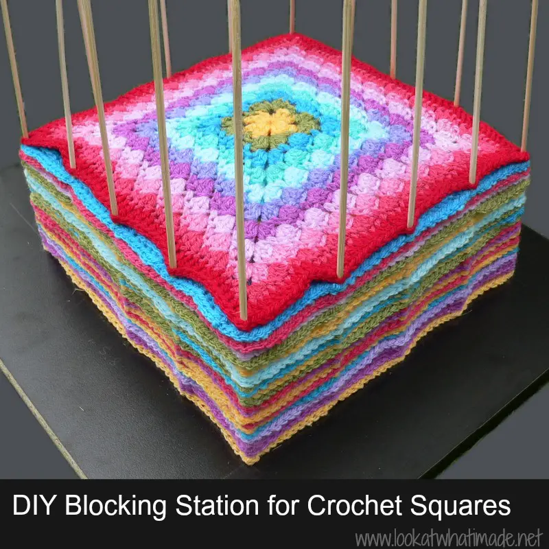 Crocheted Squares Blocker