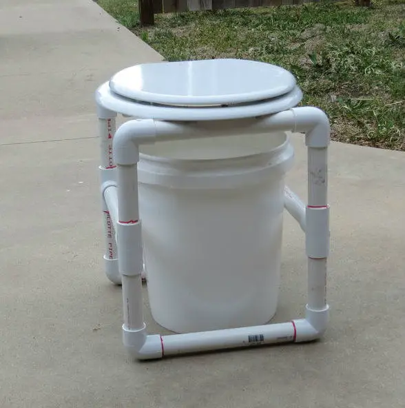 PVC Camp Potty That Disassembles For Storing