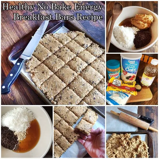 Healthy No Bake Energy Breakfast Bars Recipe