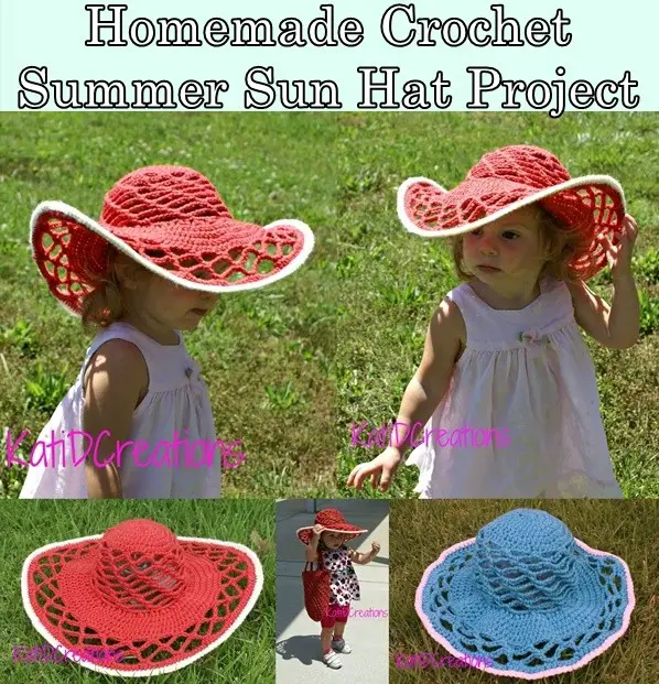 Homemade Crochet Summer Sun Hat Project
