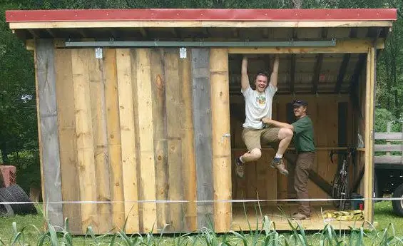 Homemade Rough Sawn Wood Homesteading Outbuilding Project
