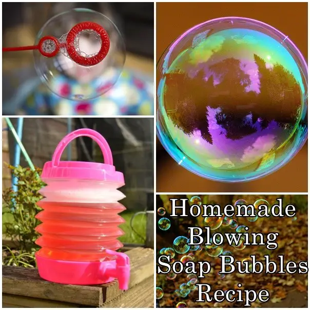 Homemade Blowing Soap Bubbles Recipe