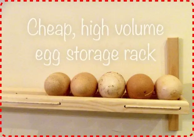 Homemade Kitchen Egg Storage Rack DIY Project