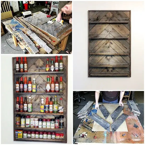 How to Build a SPICE RACK from a Wood Pallet Project