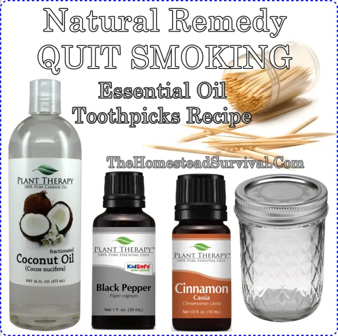 Natural Remedy QUIT SMOKING Essential Oil Toothpicks Recipe