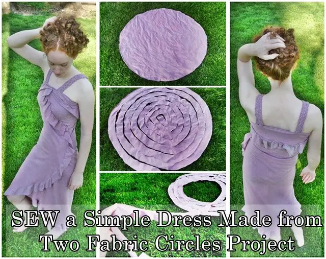 SEW a Simple Dress Made from Two Fabric Circles Project