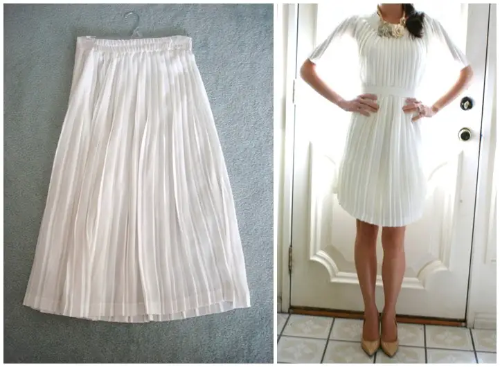 Turn A Long Pleated Skirt Into A Beautiful Dress