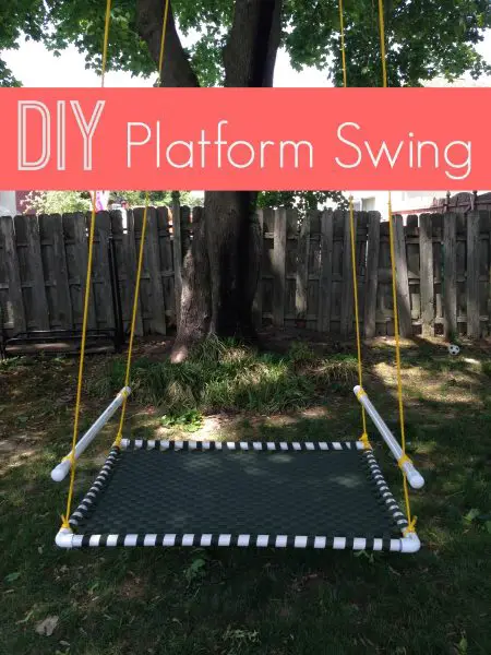 Homemade Frugal PVC Platform Fun Swing Project
