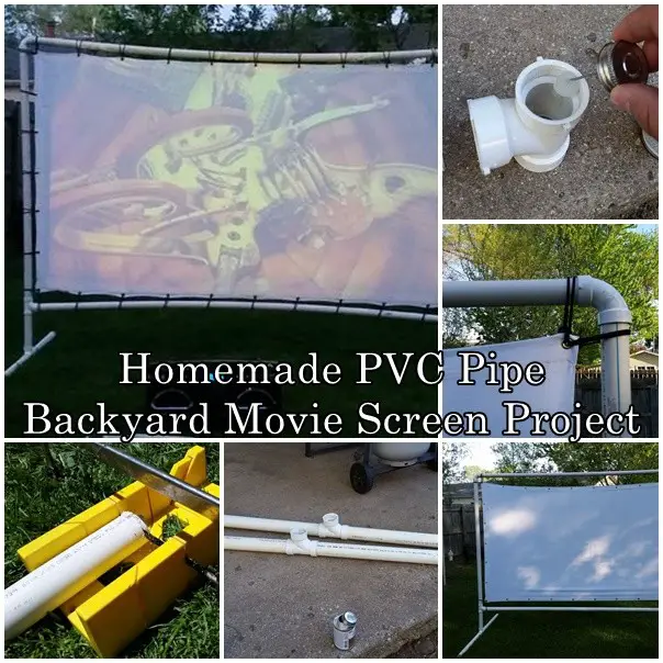 Homemade PVC Pipe Backyard Movie Screen Project