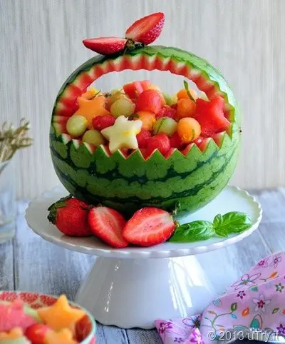 Watermelon Picnic Basket Carving Tutorial 