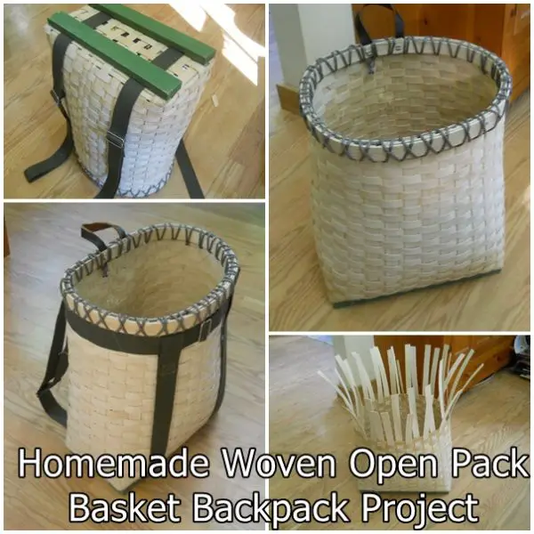 Homemade Woven Open Pack Basket Backpack Project