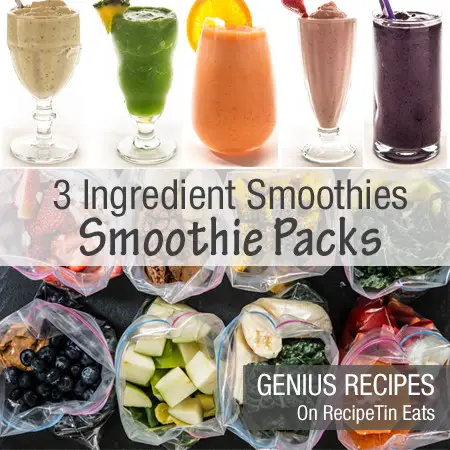 MAKE AHEAD Frozen Fruit SMOOTHIE Packs Recipes