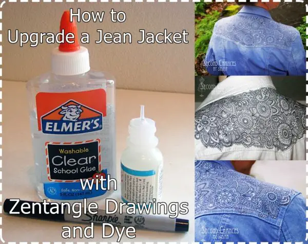 How to Upgrade a Jean Jacket with Zentangle Drawings and Dye