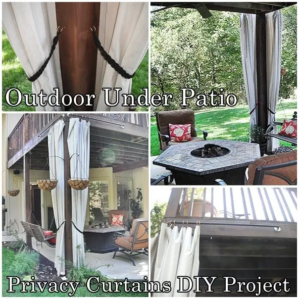 Outdoor Under Patio Privacy Curtains DIY Project