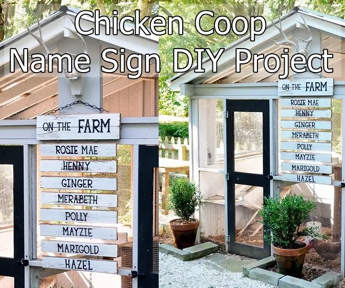 Homemade Chicken Coop Name Sign DIY Project