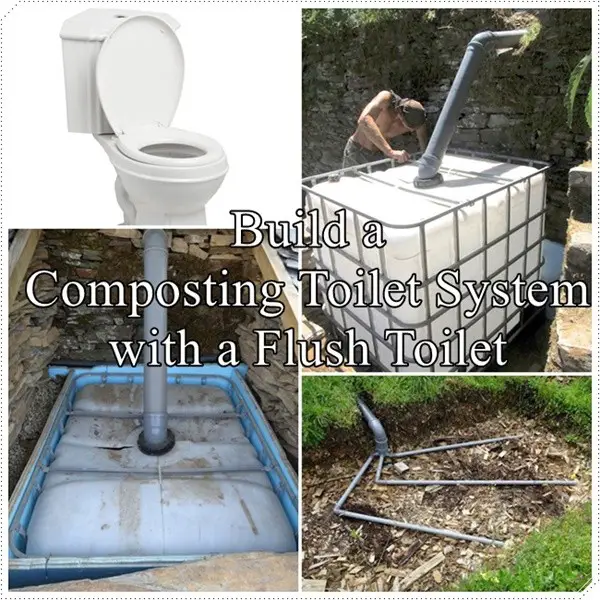 Build a Composting Toilet System with a Flush Toilet