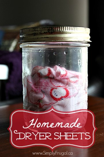 Homemade Essential Oil Scented Dryer Sheets