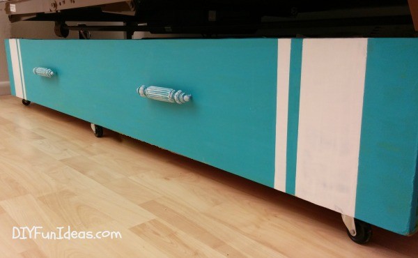 Convert an Old Bookcase into an Under Bed Storage System