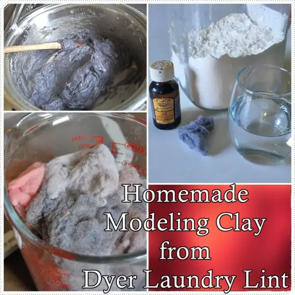 Homemade Modeling Clay from Dyer Laundry Lint