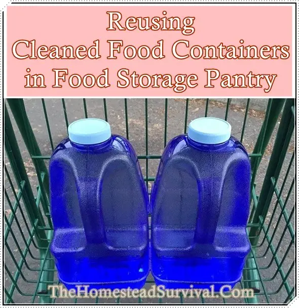 ReUsing Cleaned Food Containers in Food Storage Pantry