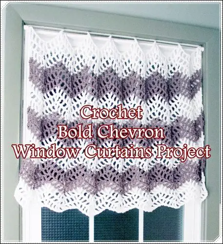 Crochet Bold Chevron Window Curtains Project