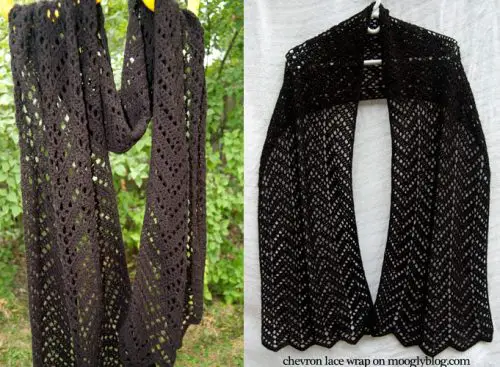 Crochet Beautiful Chevron Lace Shawl Wrap Project