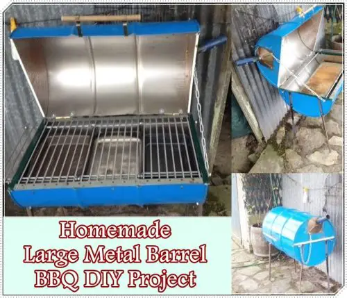 Homemade Large Metal Barrel BBQ DIY Project