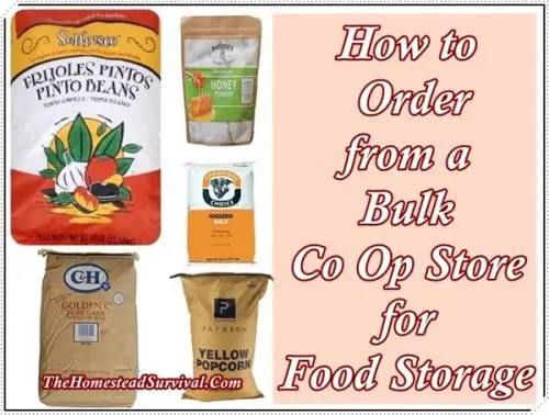 How to Order from a Bulk Co Op Store for Food Storage