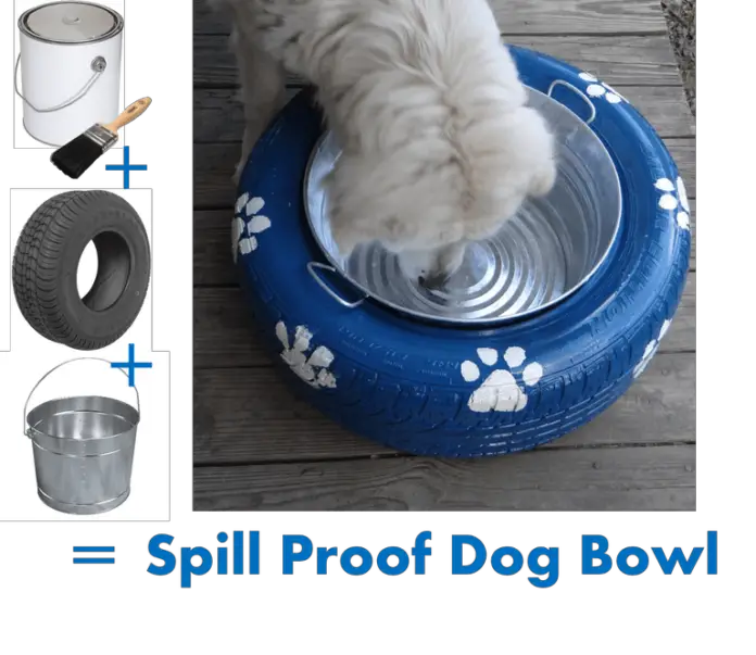 Spill Proof Dog Water or Food Bowl DIY Project
