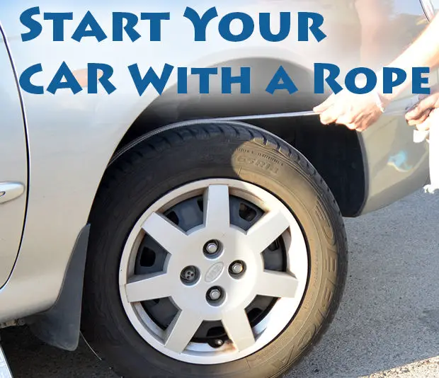 Start Your Car With a Rope In Extreme Emergency Life Hack