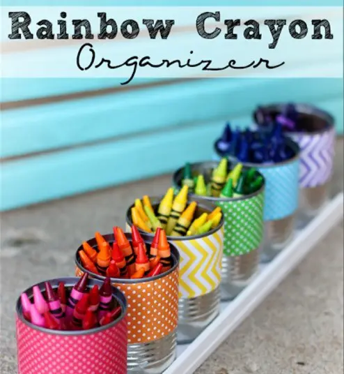 Crayon Holder from Aluminum Cans Frugal Project
