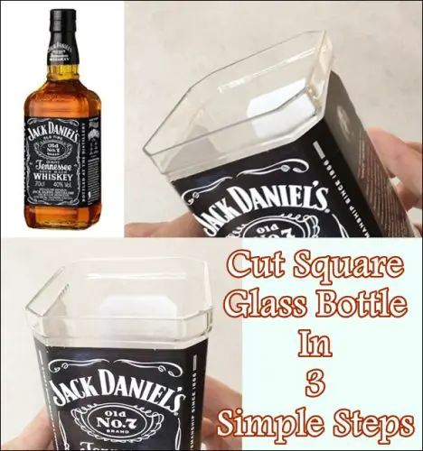 Cut Square Glass Bottle In 3 Simple Steps
