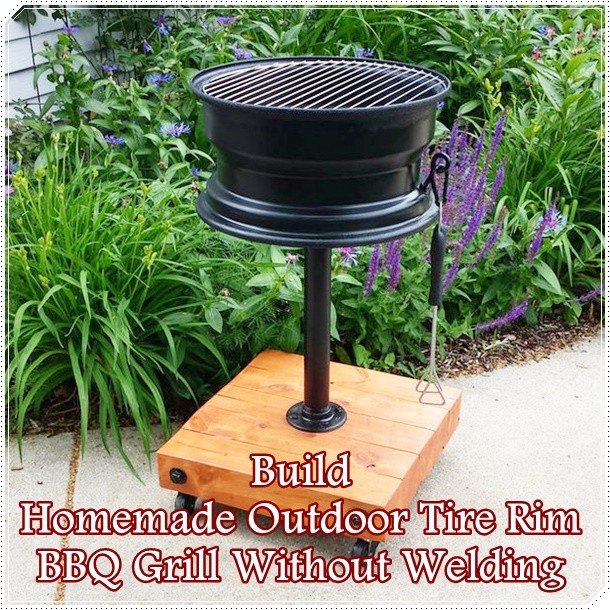 Homemade Outdoor Tire Rim BBQ Grill Without Welding