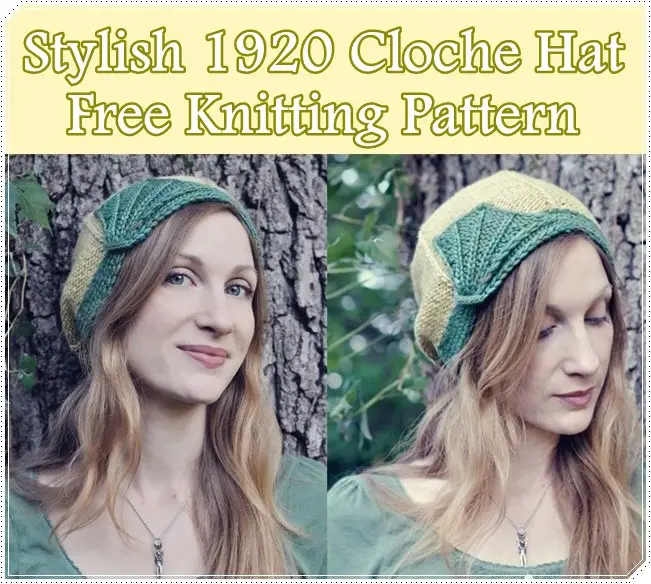Stylish 1920 Cloche Hat Free Knitting Pattern