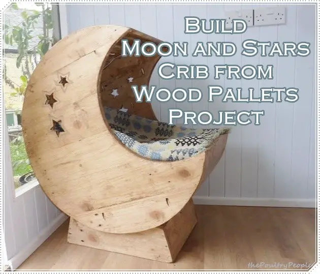 Build Moon and Stars Crib from Wood Pallets Project