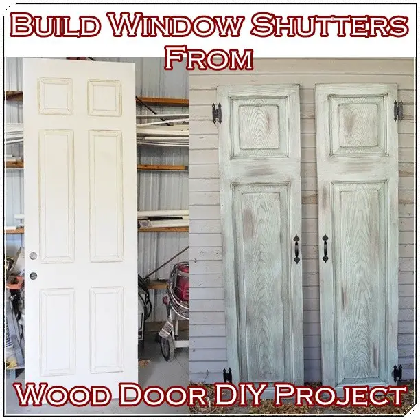 Build Window Shutters From Wood Door DIY Project