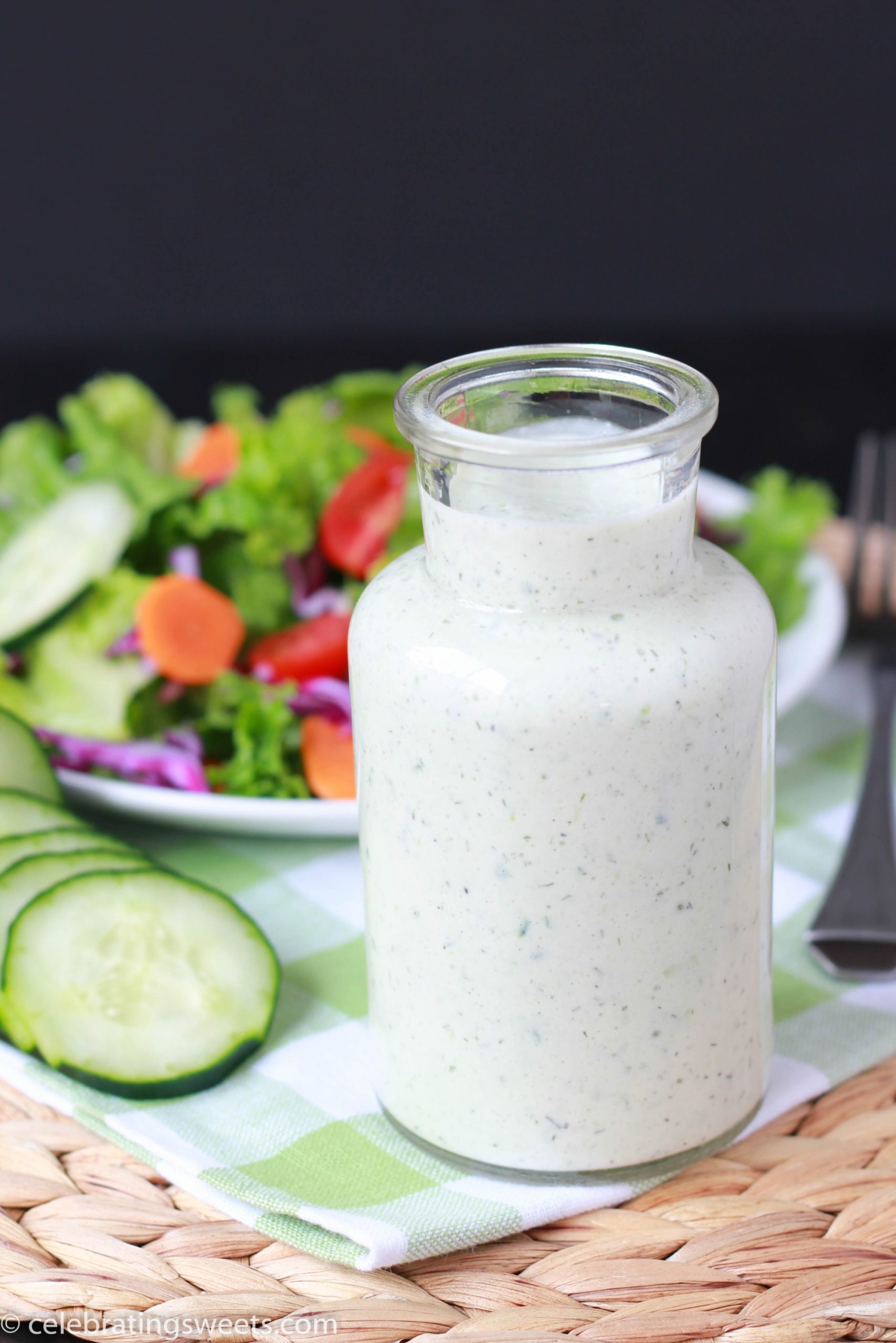 Homemade Cucumber Herb Salad Dressing Recipe