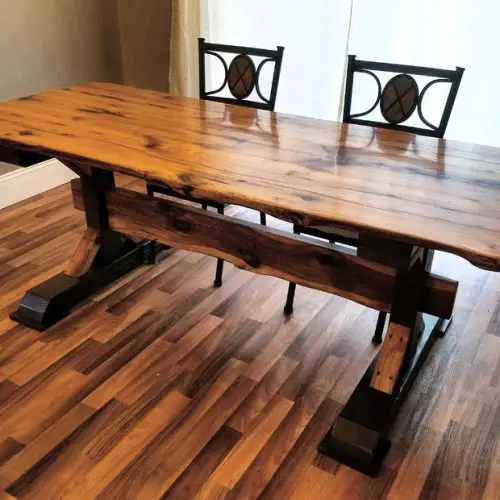 Homemade Oak Plank Wood Table Project