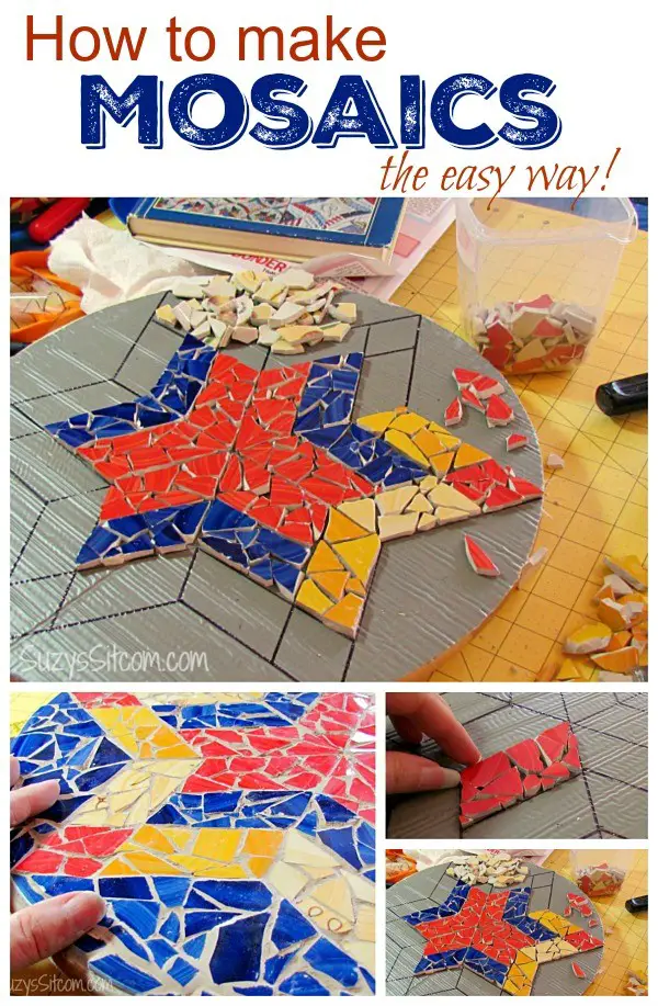 Creating Art Mosaics with Broken Old Dishes Project