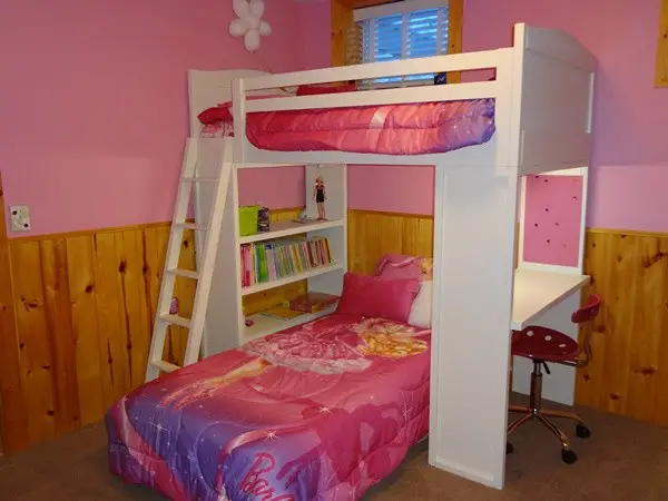 Homemade Twin Bunk Beds with Shelves DIY Project