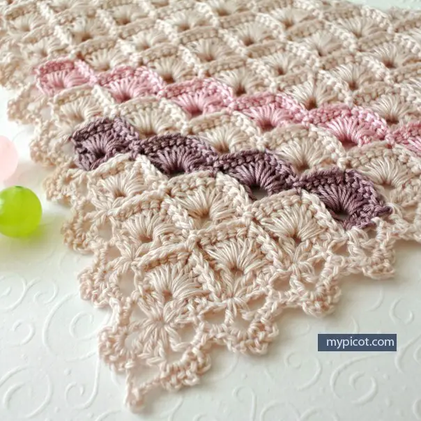 Crochet Beautiful Triangle Box Stitch Shawl Project