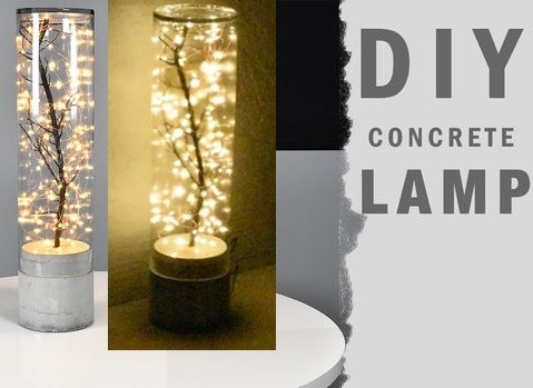 Fairy Lights Concrete Lamp DIY Project